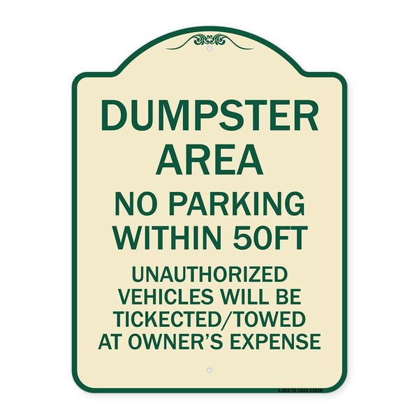 Signmission No Parking Within 50 Ft Unauthorized Vehicles Ticketed Towed at Owners Expense, TG-1824-23638 A-DES-TG-1824-23638 - main